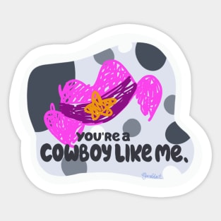 Cowboy like Muffin Sticker
